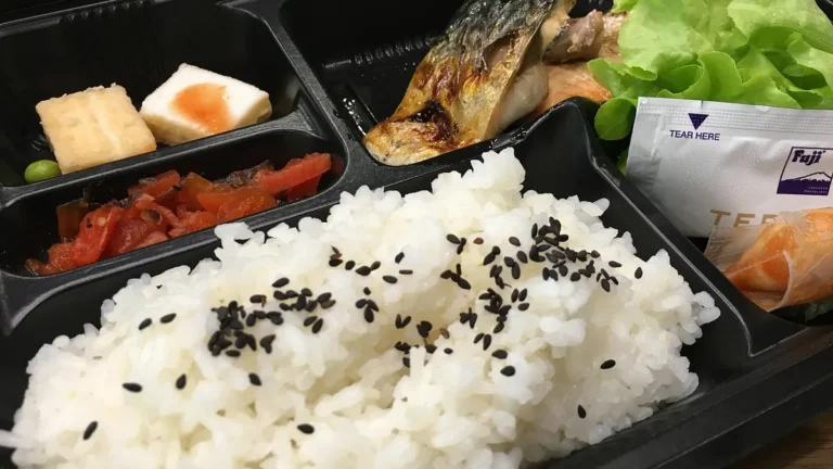 Zdrowy fit lunch box z kurczakiem, ryżem i warzywami w pojemniku